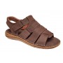 Sandale barbati casual din piele naturala maro bufo GKR47BM